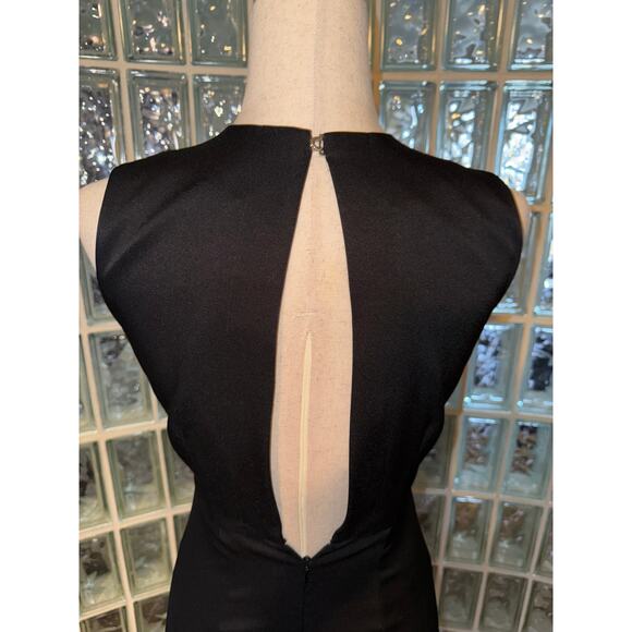 L'AGENCE Black Trapeze Keyhole Mini Casual Dress - size 0 - OA6 - Picture 7 of 12